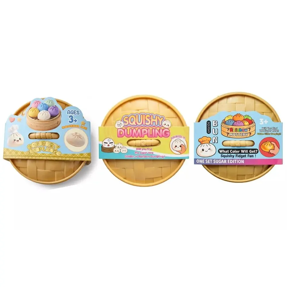 Squishy Dumpling Bao Bun Sensory Mystery Squeeze Toy 4 Inch Assorted Color New